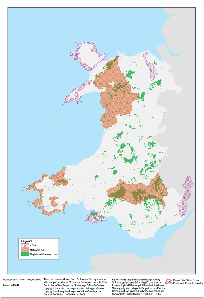 Map of Welsh Common Land